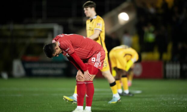 Aberdeen's defensive frailty was exposed at Livingston. Image: SNS Group