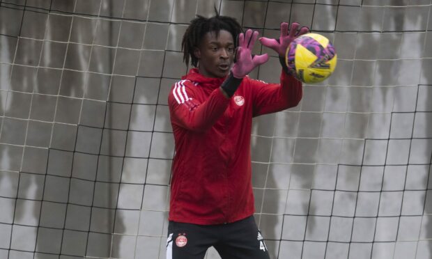 Blessing Oluyemi during an Aberdeen training session in Atlanta, United States.  Image: SNS