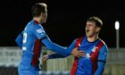 Aaron Doran celebrates after scoring Caley Thistle's winner against Stirling Albion. Images: Mark Scates/SNS Group