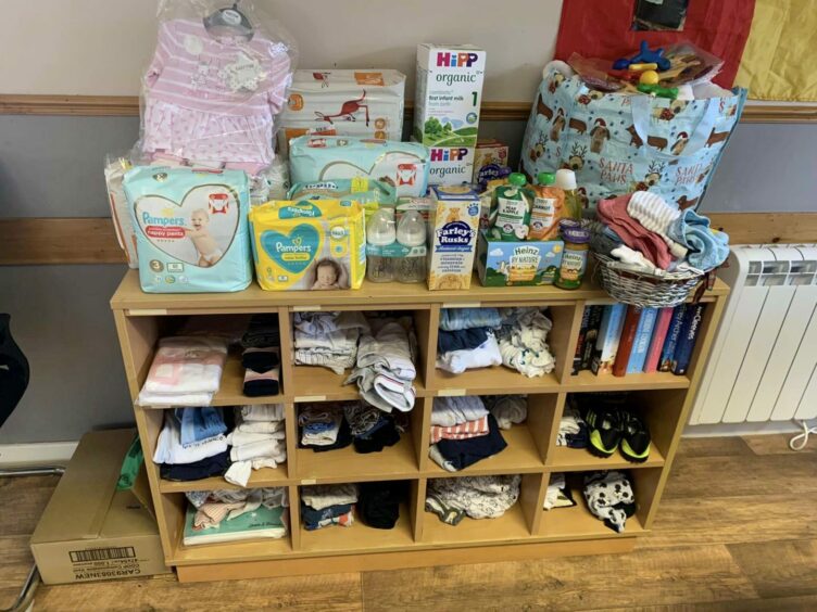 Baby supplies donated to Stornoway Community Fridge. 