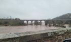 Flooding at the North Esk Bridge. Image: Claire Wilkie.