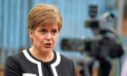 First Minister Nicola Sturgeon was asked what the Government will do about violence and a potential strike at Northfield Academy. Image: Andrew Milligan/PA Wire