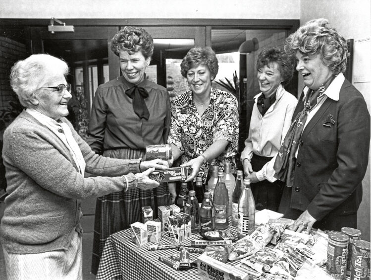 1986 - The women's Royal Voluntary Service open a trolley shop at Ruthrieston House.
