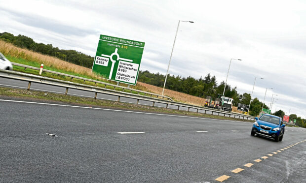 Part of the A96 will be closed later this month. Image: Paul Glendell / DC Thomson.