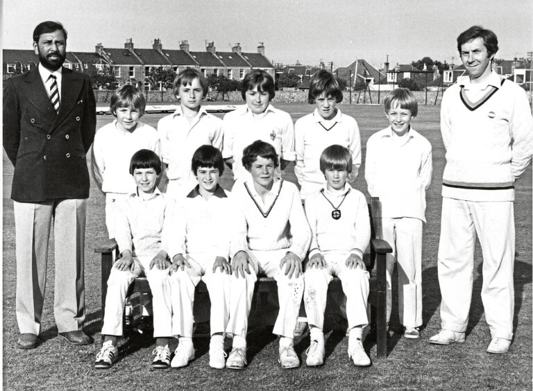 1981 - Aberdeenshire under-13 team, who beat Grange in the quarter finals of the National Cricket Association eight a side competition.