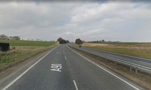 The A90 was closed between the Ellon roundabout and the Newmachar junction on Wednesday evening due to a crash. Image: Google Maps Street View.