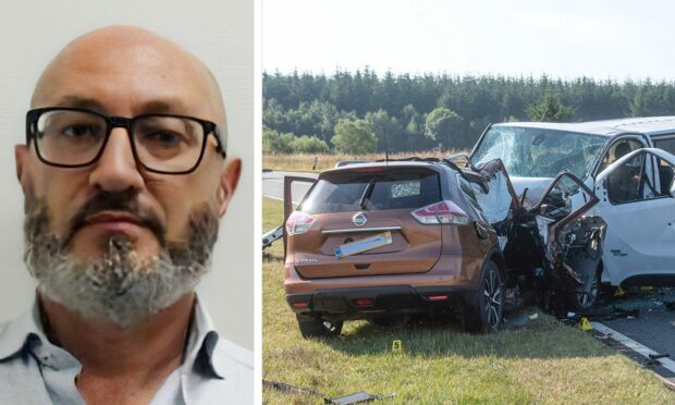 Alfredo Ciociola has been jailed for three years after causing the deaths of five people in a crash on the A96