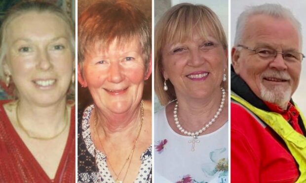 Audrey Appleby, Evalyn Collie, Frances Saliba and Edward Reid were among the five people who died in the collision. Image: Police Scotland