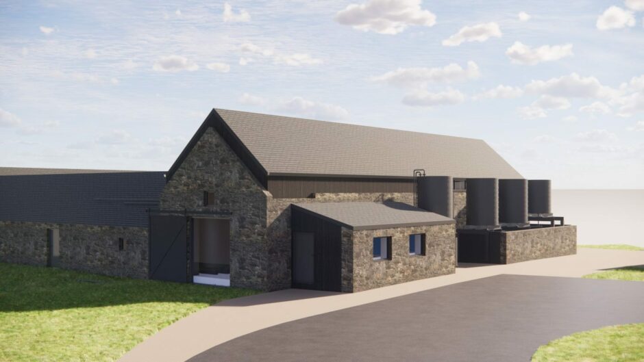 Architect's impression of the the Cabrach Distillery and Heritage Centre