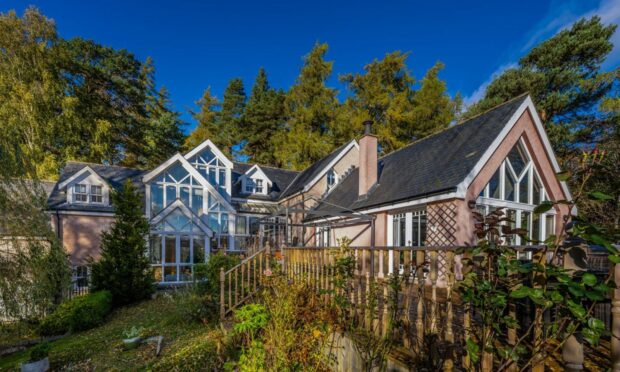 Woodland retreat: Birchtree Hollow has five bedrooms, three bathrooms and four reception rooms plus a sauna. Photo supplied by Savills.