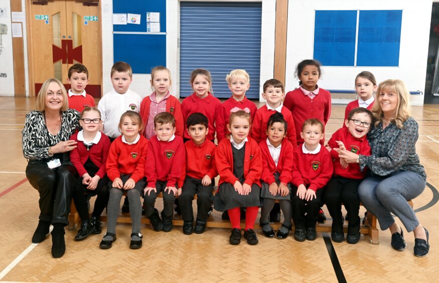 P1CH at Kingswells Primary School with Mrs Tait and Mrs Hepburn.