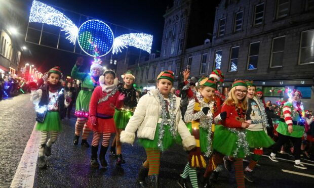 People of all ages turned out to enjoy Aberdeen's Christmas lights switch-on. Image: Chris Sumner/ DC Thomson.