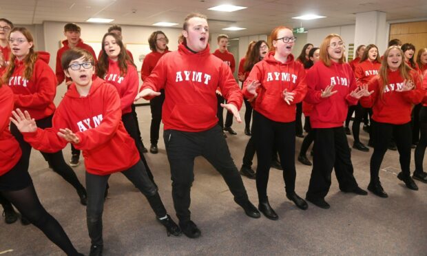 Aberdeen Youth Music Theatre are ready to set the stage alight with some Christmas favourites. Image: Chris Sumner/DC Thomson