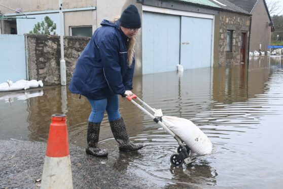 Canal Road in Port Elphinstone was once again hit by the floods.
Image: Chris Sumner/DC Thomson