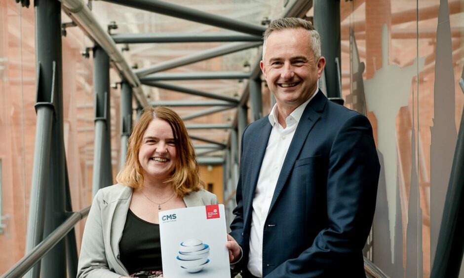 Director at the Fraser of Allander Institute Mairi Spowage and Allan Wernham, managing director of CMS Scotland