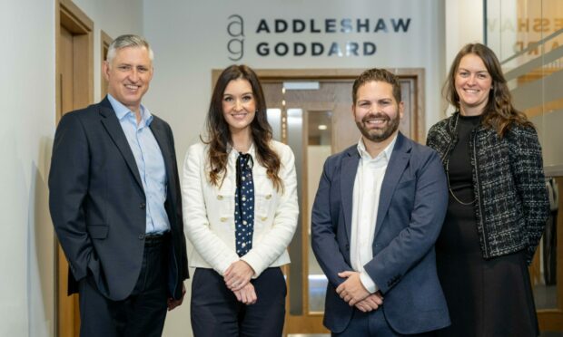 Right to left, David McEwing, Arran Mackenzie, Ross McKenzie and Fiona Kindness. who are partners with law firm Addleshaw Goddard