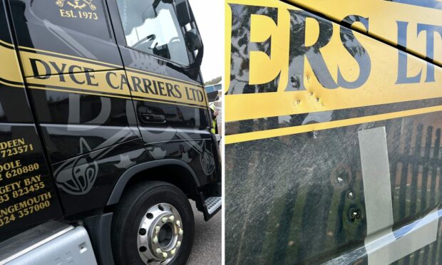 A driver for Dyce Carriers was threatened and the lorry damaged after thieves attempted to steal fuel. Image: DC Thomson/ Dyce Carriers.