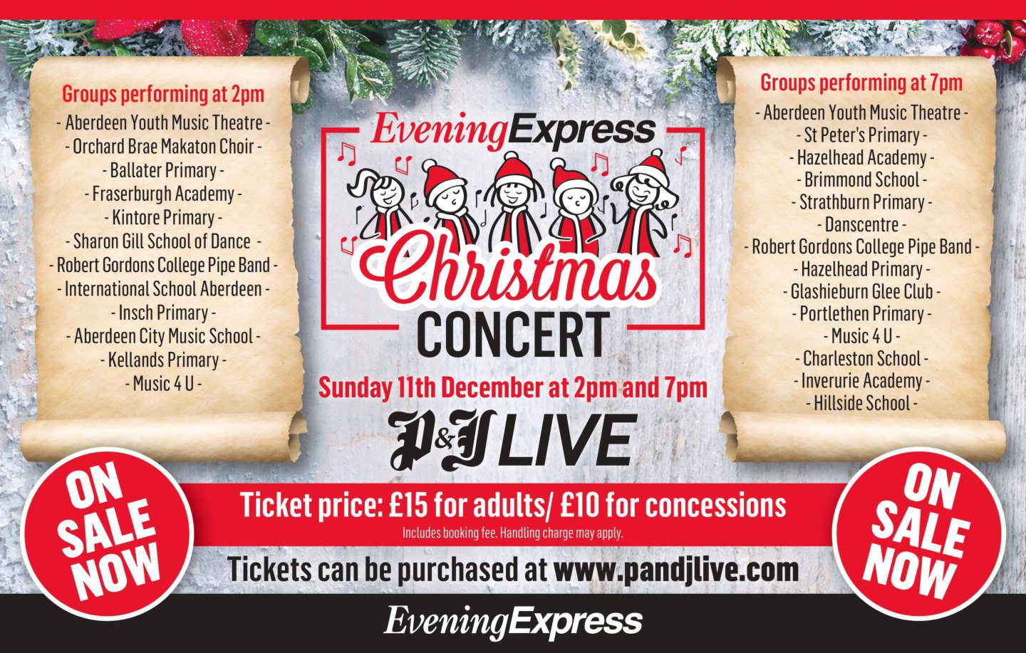 Evening express christmas concert tickets