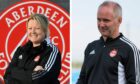 Emma Hunter and Gavin Beith have stepped down from their position as Aberdeen Women co-managers. Image: Kenny Elrick/DC Thomson/Shutterstock.
