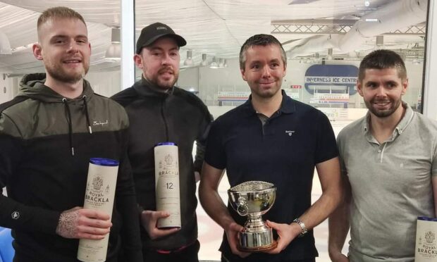 The winning Ardclach team, from left: Calum Greenwood, Ruairidh Greenwood, Ally Fraser and Grant Fraser. Picture shows; The winning Ardclach team, from left: Calum Greenwood, Ruairidh Greenwood, Ally Fraser and Grant Fraser. Images: Inverness Skins Facebook page
