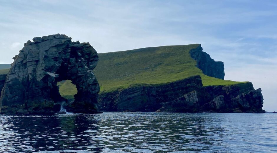 Foula from the sea