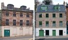 Merchant House during the restoration, left, and on completion of the revamp. Image: Big Partnership