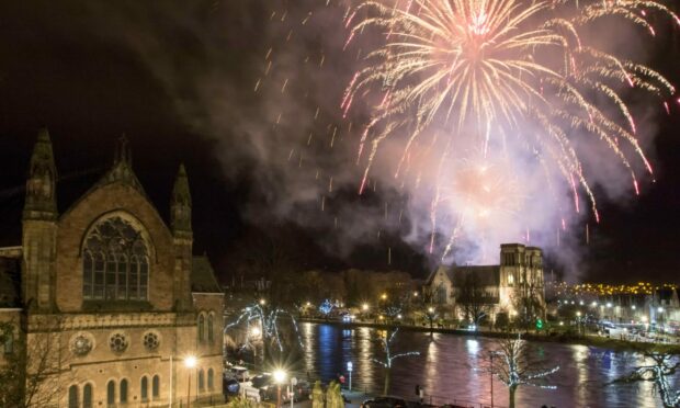 Fireworks will be seen over the centre of Inverness at Hogmanay once again. Image: Andrew Smith