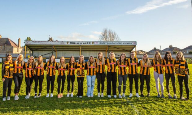 Huntly FC Women at Christie Park. Image: Huntly FC/George Mackie.