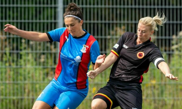 Natalie Bodiam in action for Caley Thistle Women.