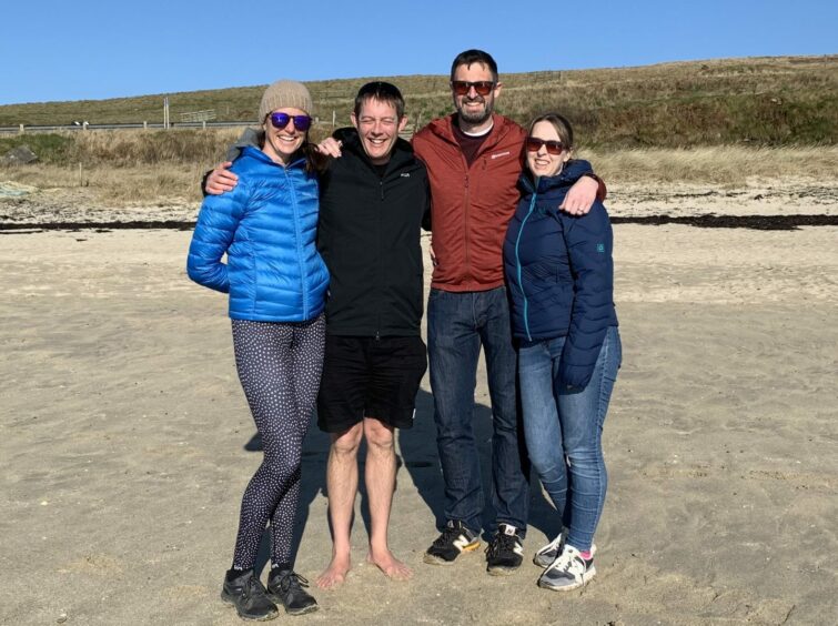 Kirstie and her husband Craig with their friends Katy and Ian Spence. 