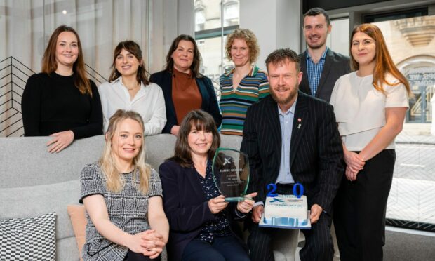 Healthcare solutions company InnoScot Health is celebrating its 20th anniversary. Pictured is the InnoScot Health team. Image: InnoScot Health.