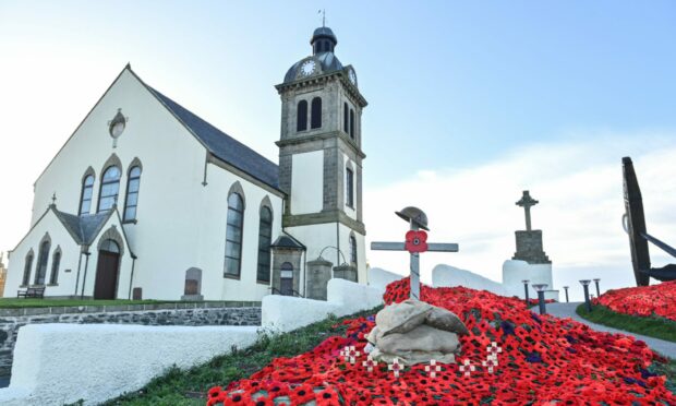 The poppy display at Macduff Parish Church near Banff is world famous. Image: Jason Hedges/ DC Thomson