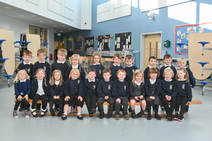 Class P1M at Keith Primary School.