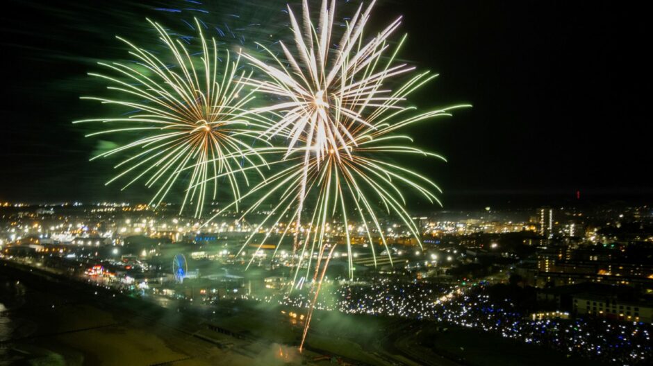 Private firework display, which could soon be banned in Aberdeen if new control zones are introduced.