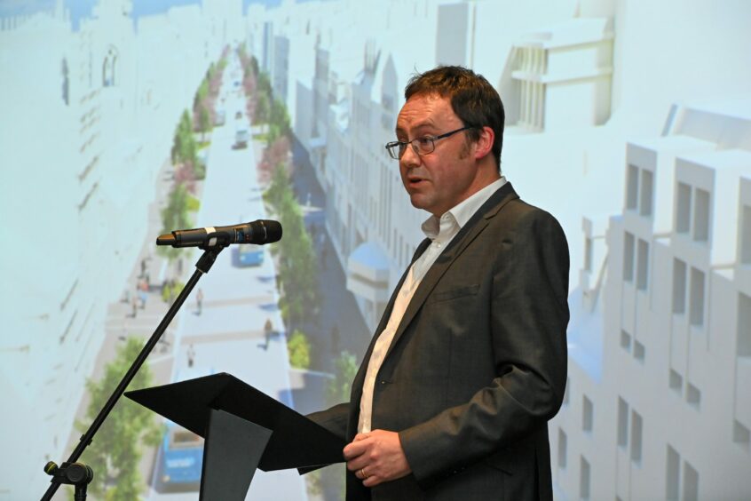Keynote speaker Richard Laing urged Aberdeen City Council to lay out a Union Street vision... and then stick to it. Image: Kenny Elrick/DC Thomson.