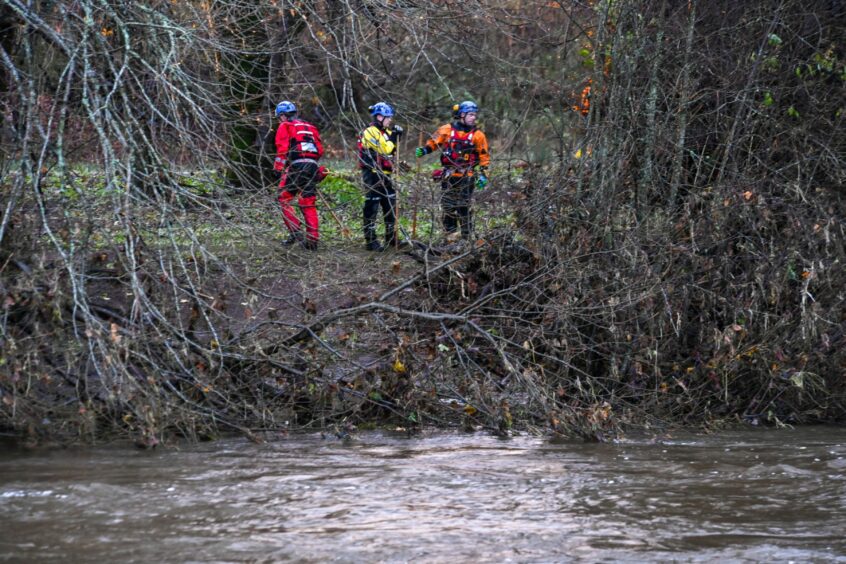 Coastguard teams searching the shoreline of the River Don in November 2022 when Hazel Nairn went missing.
