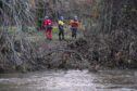 The search for Hazel Nairn, who was swept away by the River Don at Monymusk was stood down in January. Search teams were at Fetternear Estate on Sunday. Picture: Kenny Elrick/DC Thomson