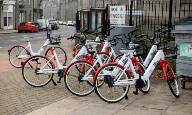The Big Issue eBike scheme was rolled out in Aberdeen in November, but the launch was plagued by crime. But thanks to GPS technology and the police, this problem has vastly reduced. Image: Kath Flannery/DC Thomson.