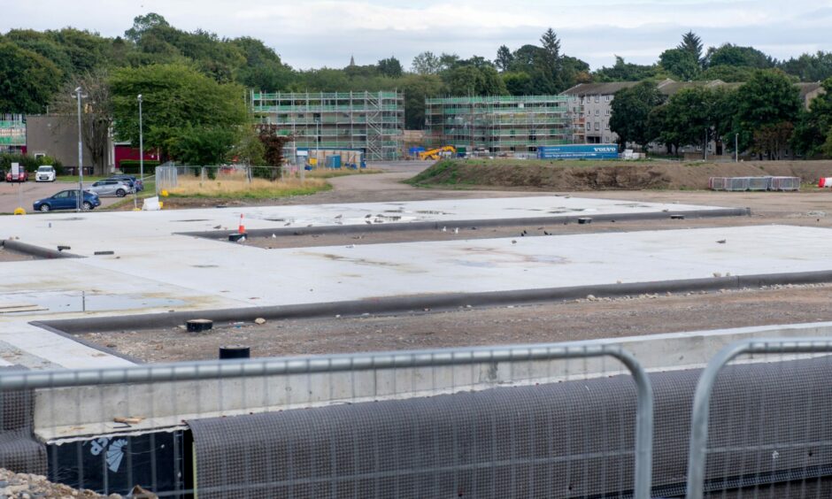 Tools have been downed at the site of the new Tillydrone primary school while the council tries to get a better price for its building projects. Image: Kath Flannery/DC Thomson.