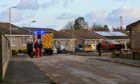Emergency crews at the scene of the incident on Hunter Place, Stonehaven. Image: Kath Flannery/DC Thomson