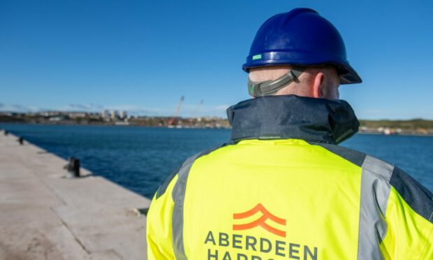 Bosses at Aberdeen Harbour, recently rebranded as Port of Aberdeen, are toasting progress on its £400m expansion. Image: Kami Thomson / DC Thomson