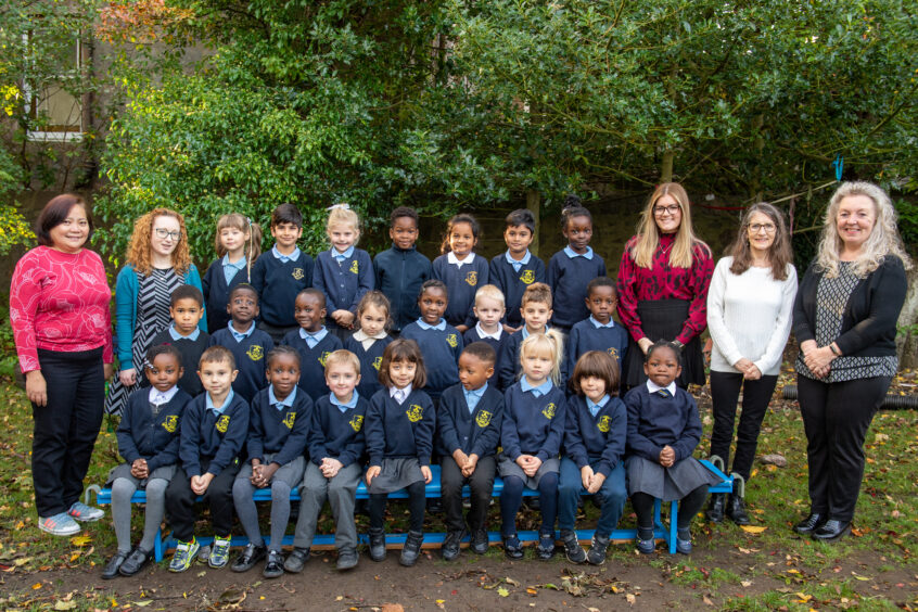 St Peter’s RC Primary School with Miss Sarah Watson and Miss Claire MacDonald.