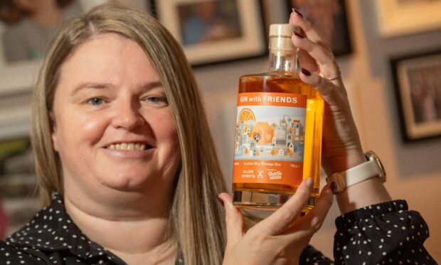 Jo Jamieson, from Insch, has helped organise a special gin from Ellon Spirits to raise money for Charlie House. Image: Kami Thomson/DC Thomson