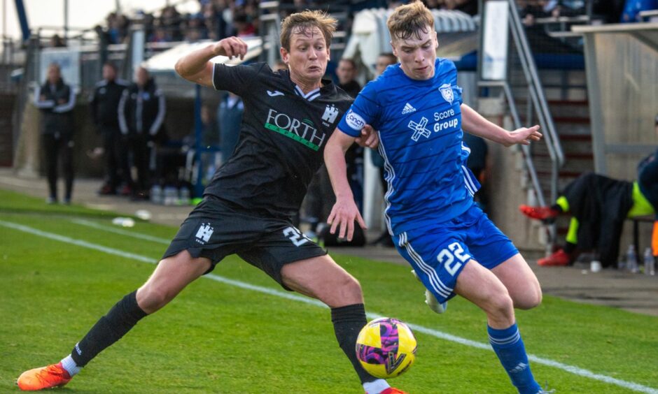 Jack Wilkie in action for Peterhead. Image: Kami Thomson/DC Thomson