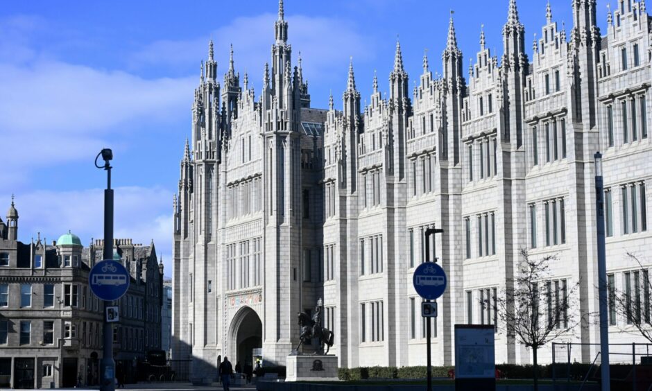 Marischal College. Aberdeen health and social care partnerships are concerned of the impact staffing difficulties could have. Image: Scott Baxter/ DC Thomson