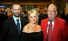 Brora Rangers chairman Scott Mackay (left) alongside Mary Nimmo and David Dowling.