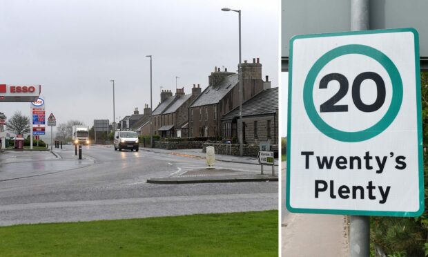 Mintlaw residents have asked for the speed limit on the village's South Street to be reduced down to 20mph. Image: Darrell Benns/Kath Flannery/Clarke Cooper/DC Thomson