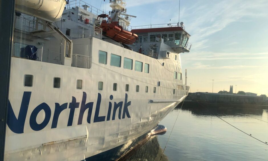 NorthLink ferry in Aberdeen.
