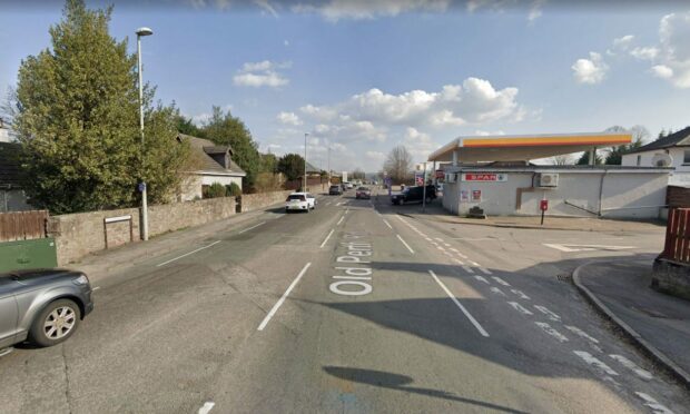 The 75-year-old man was walking along Old Perth Road, close to the Shell garage, on Sunday evening when he was struck by a car. Image: Google Street View