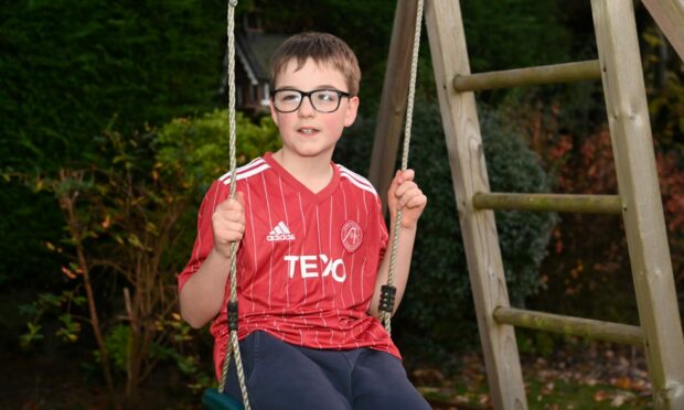 James Duncan has been told it could be years before he can get eye surgery on the NHS due to a shortage of children's nurses. Image: Paul Glendell/ DC Thomson